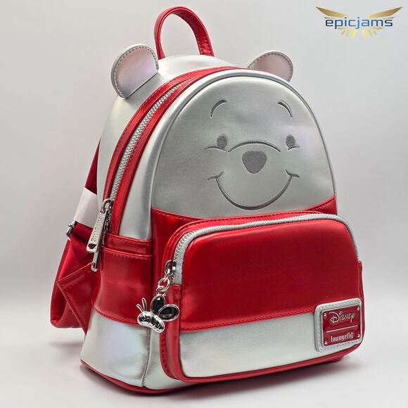 Loungefly Disney100 Winnie the Pooh Platinum Mini Backpack Set - Picture 3 of 8